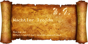 Wachtler Izolda névjegykártya